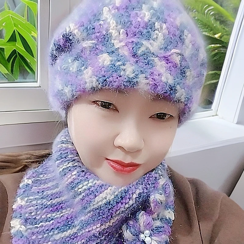 手工钩织保暖堆堆帽