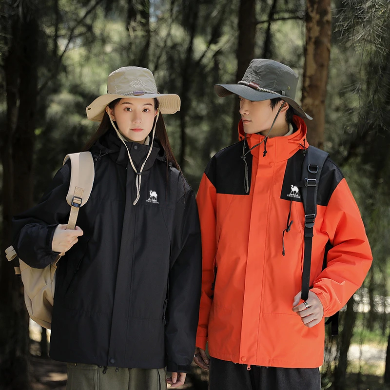 得克萨骆驼户外冲锋衣男女秋冬季三合一两件套防风保暖登山服外套