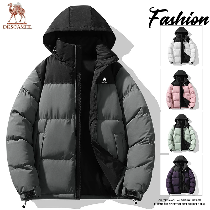 得克萨骆驼棉服男户外休闲棉衣加绒加厚保暖外套防风防水棉袄上衣