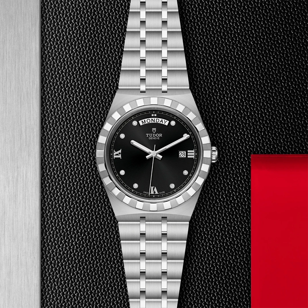 全新未使用 TUDOR/帝舵 皇家/黑罗马带钻/28-41mm/全自动机械表