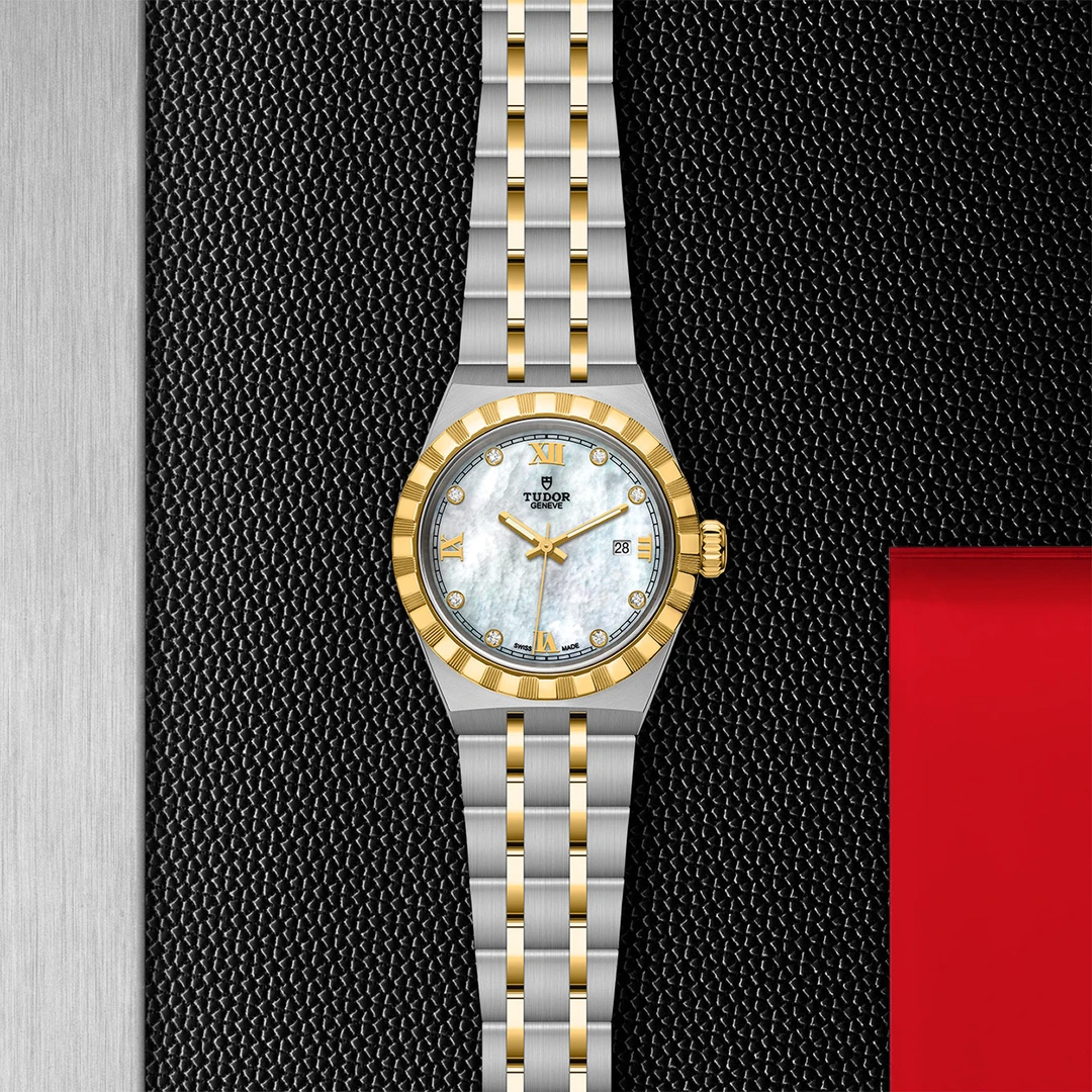 99新 TUDOR/帝舵 皇家系列/28303-0007/28mm/女士贝母盘时尚腕表
