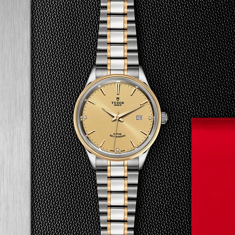 全新未使用 TUDOR/帝舵  风尚/金盘间金钻刻/41mm/经典机械腕表