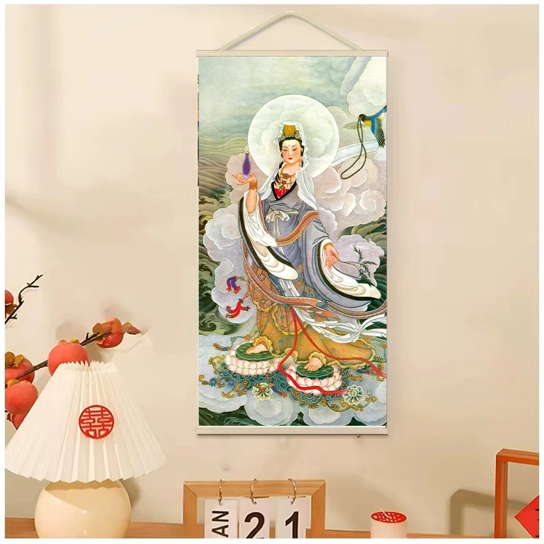 新中式挂画【038 大悲观世音菩萨】无纺布微喷艺术精品家居装饰画