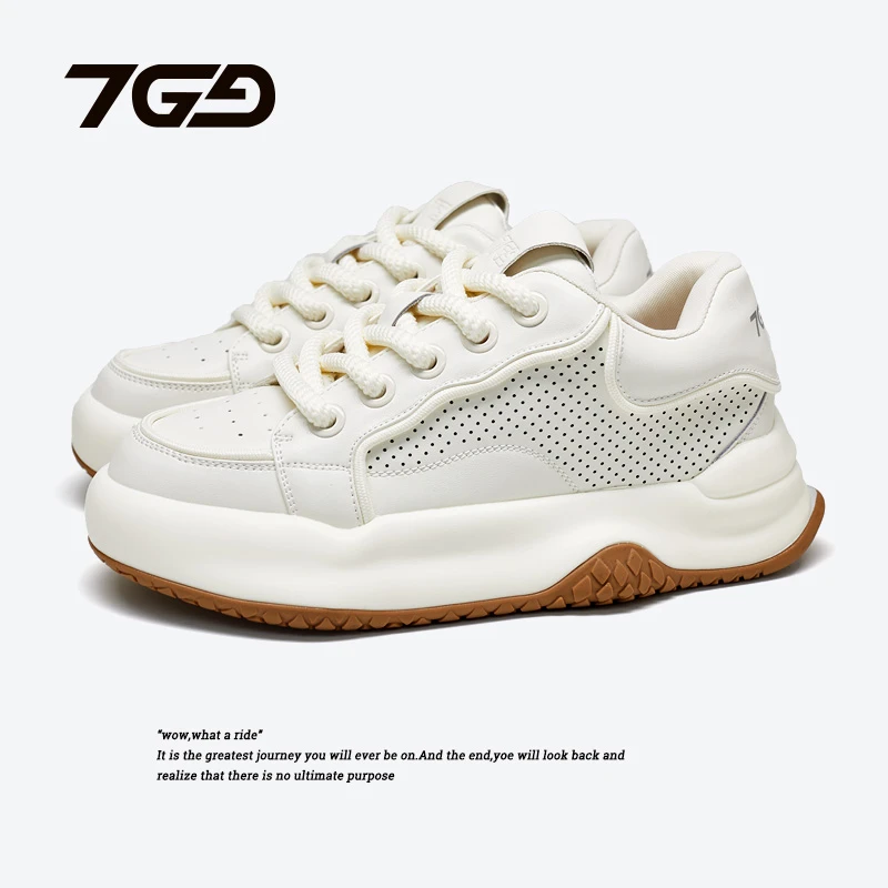 7GG情侣款潮流运动男鞋男士时尚休闲潮鞋低帮时尚面包鞋SSS
