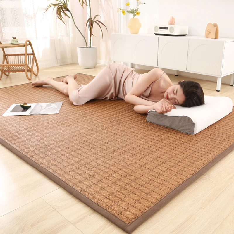 可定制凉席地垫夏天打地铺地上睡觉垫子床垫榻榻米藤席沙发垫席子