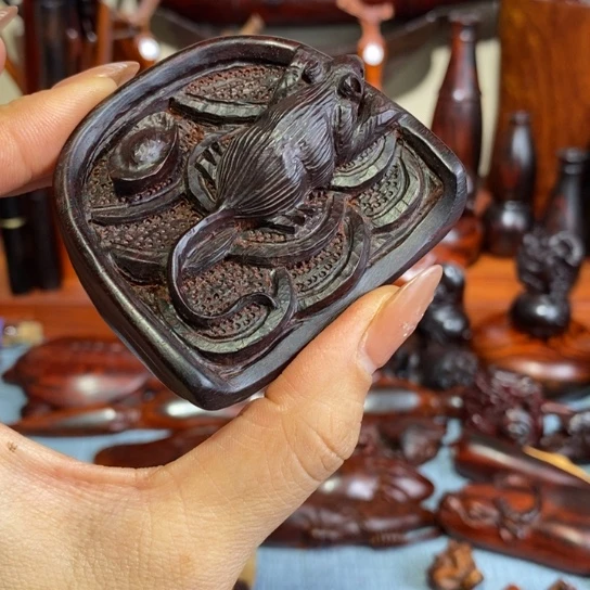 木那*海小叶紫檀手工老鼠簸箕