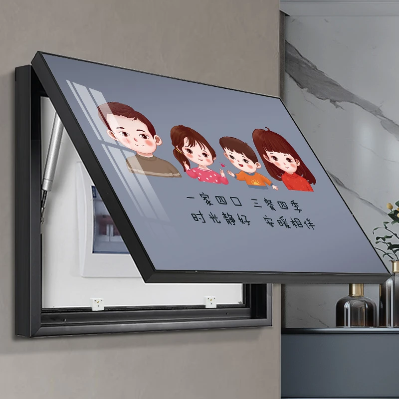 电表箱装饰画免打孔配电箱遮挡挂画现代简约福鹿客厅开关盒多媒体
