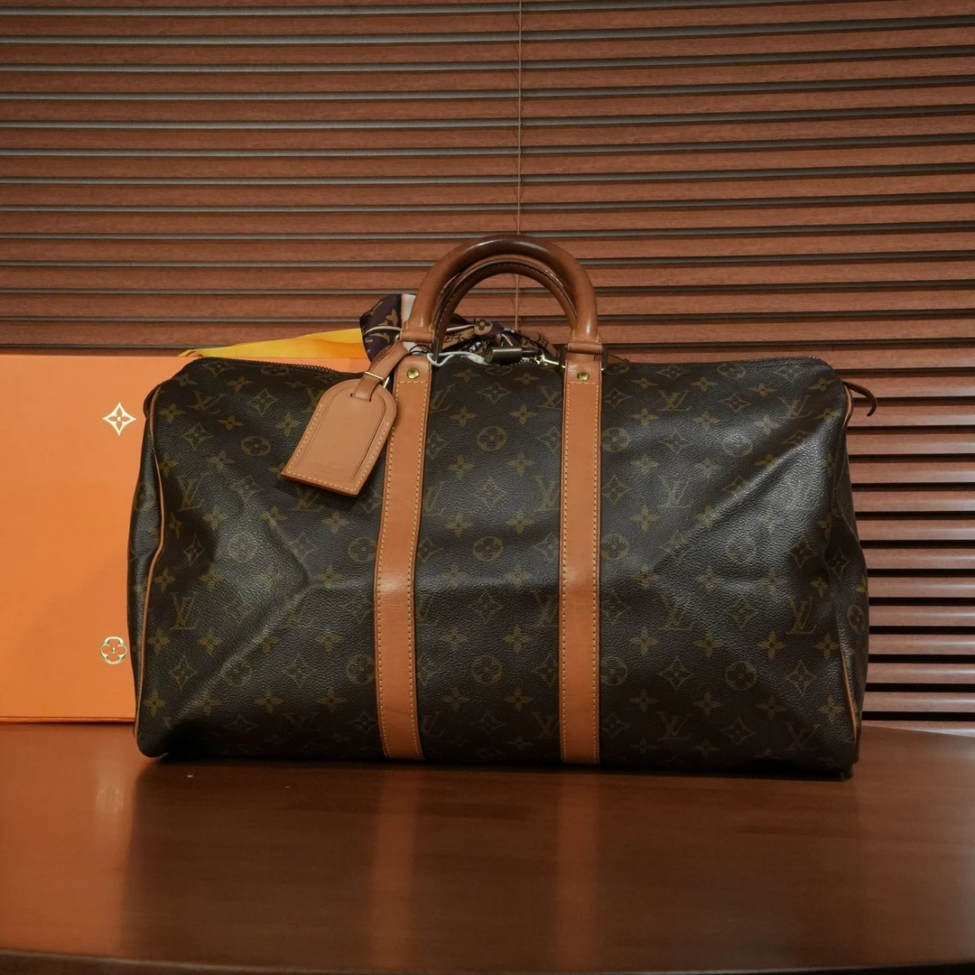 95新 LouisVuitton/路易威登 45旅行袋手提款/优尔严选/58562