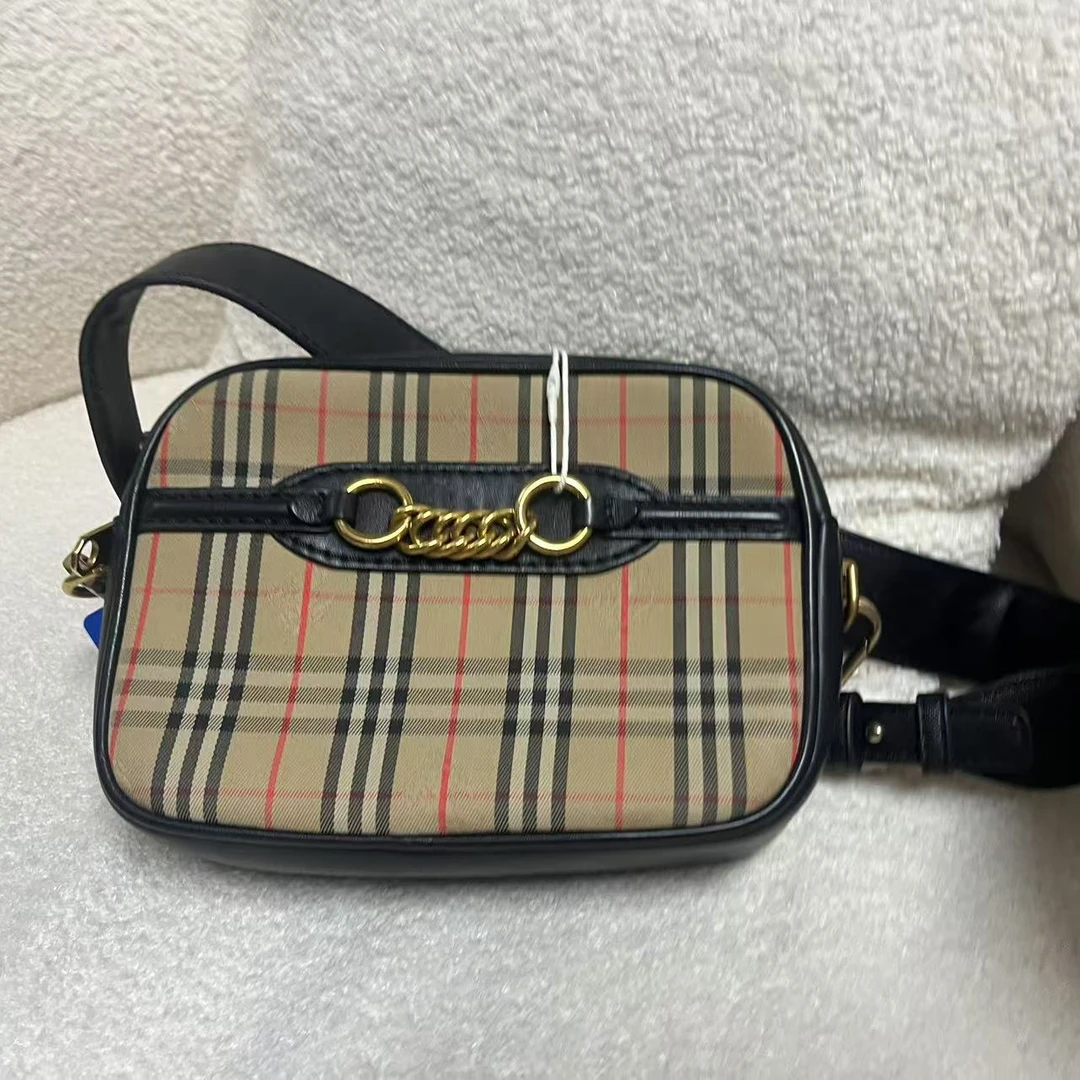 95新 BURBERRY/博柏利 经典条纹包单肩/优尔精选/60326