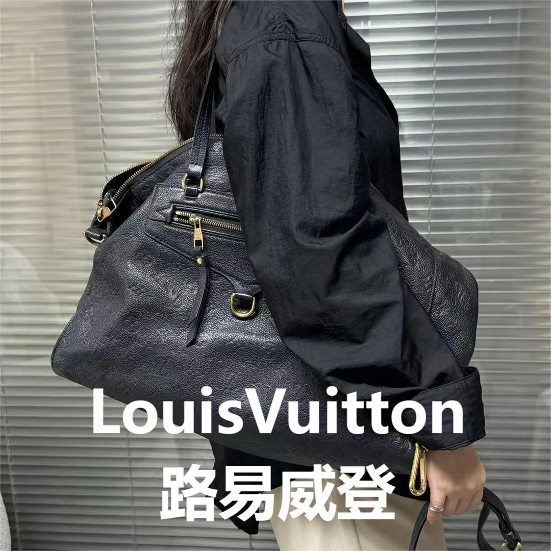95新 LouisVuitton/路易威登 黑色印花托特包/优尔精选/67178