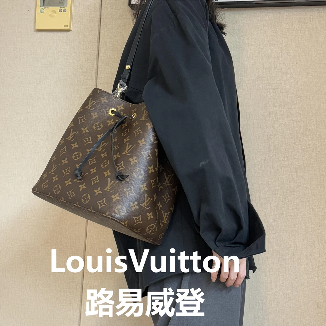 95新 LouisVuitton/路易威登 老花黑桶/甜甜优选