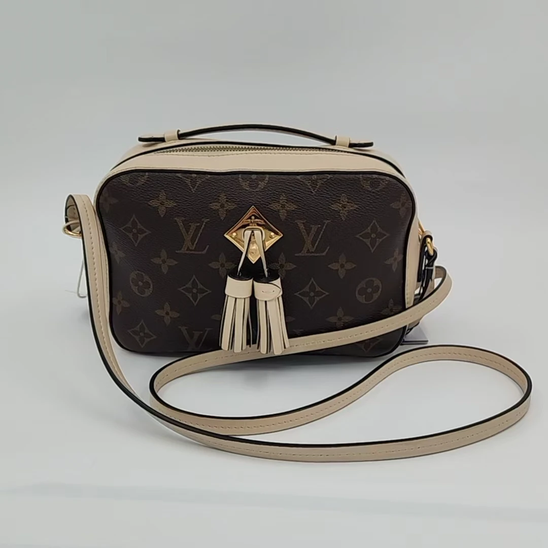 95新 LouisVuitton/路易威登 老花拼白相机包/云海优选/52860