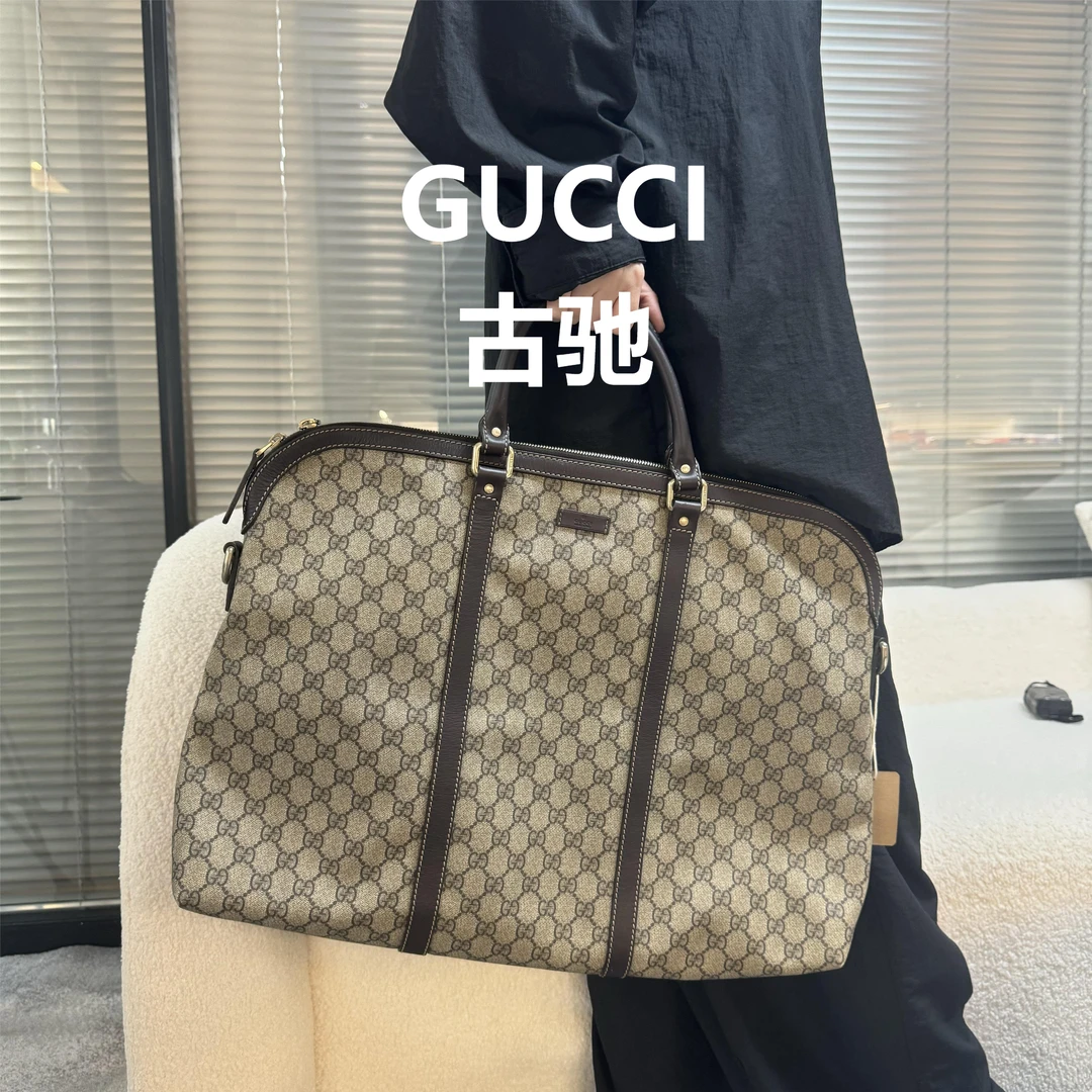 95新 GUCCI/古驰 老花贝壳托特包/甜甜精选/61334
