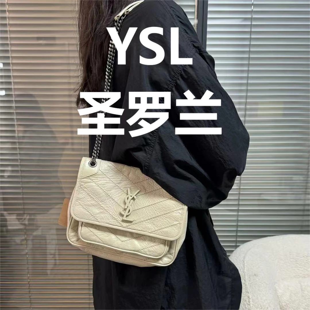 95新 YSL/圣罗兰 白色Niki小号/甜甜在总仓/H04380