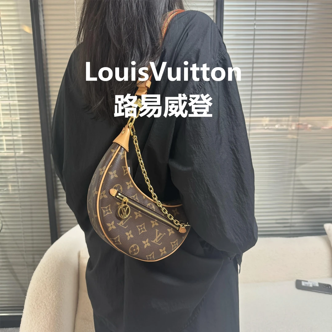 95新 LouisVuitton/路易威登 豌豆月亮腋下包/甜甜在总仓/