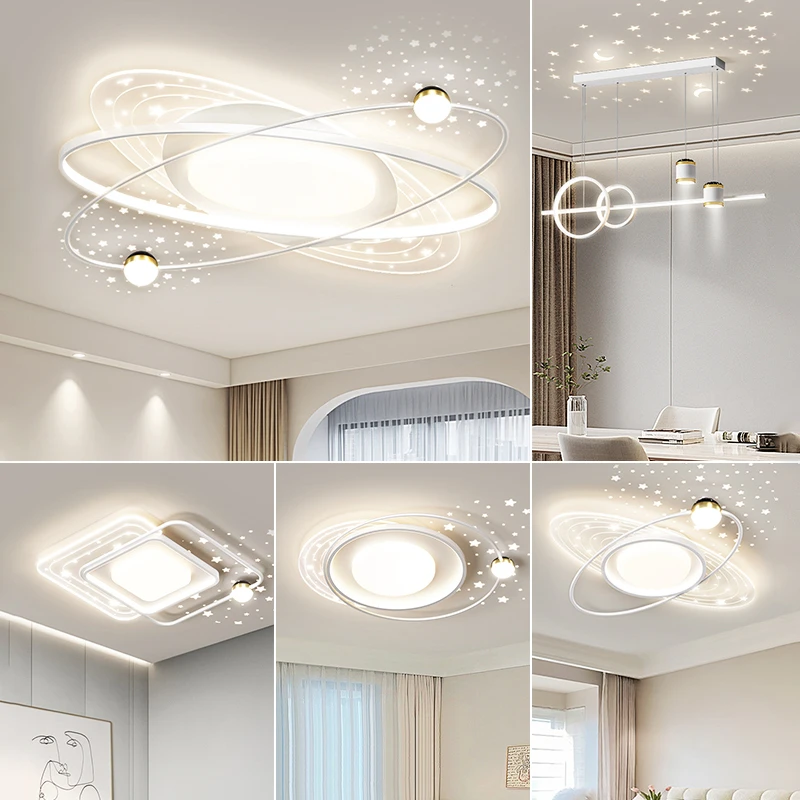 客厅灯现代简约大气法式奶油风LED吸顶灯广东中山灯具磨砂节能