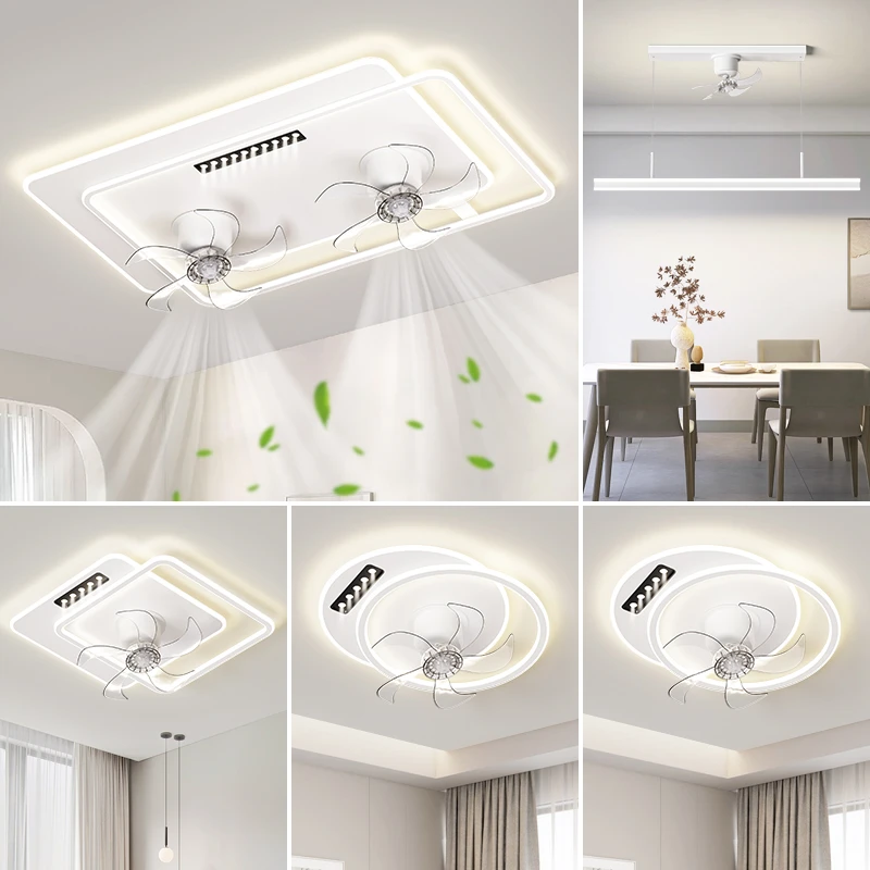 客厅灯全光谱摇头风扇灯现代简约卧室餐厅新款家光源耐用传统