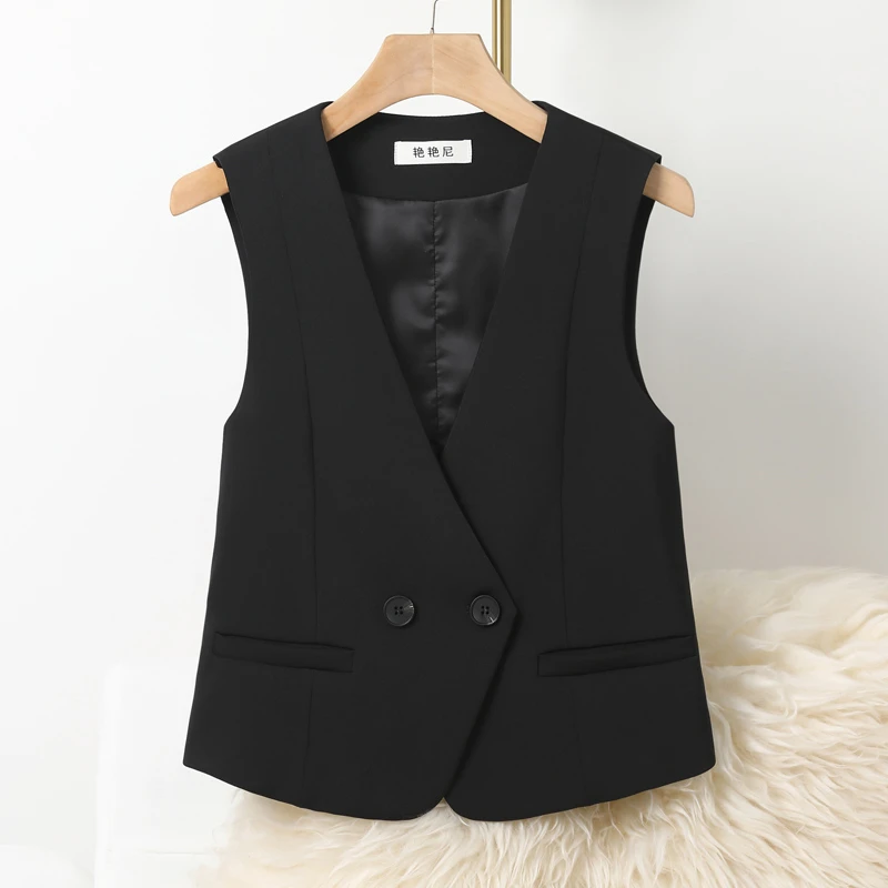 西装马春季新款网红西装短款马甲女外套时尚2025背心设计感小马夹