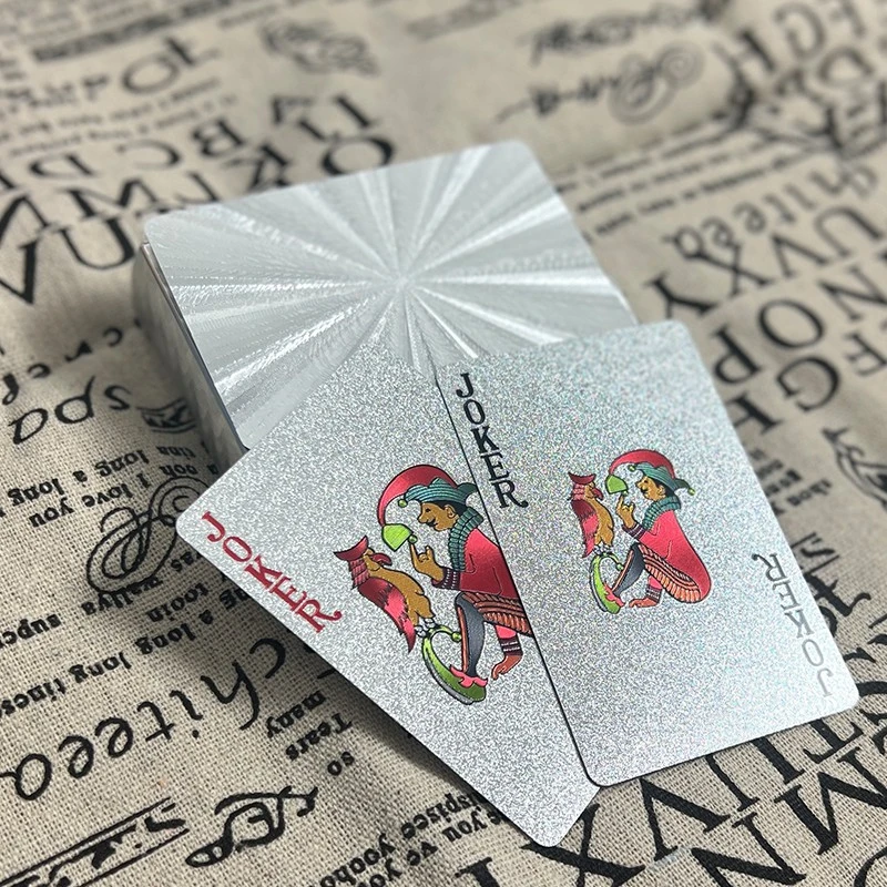 扑克牌金色好看银色黄金桌游卡纸牌德州高级感防水塑料花切酒吧
