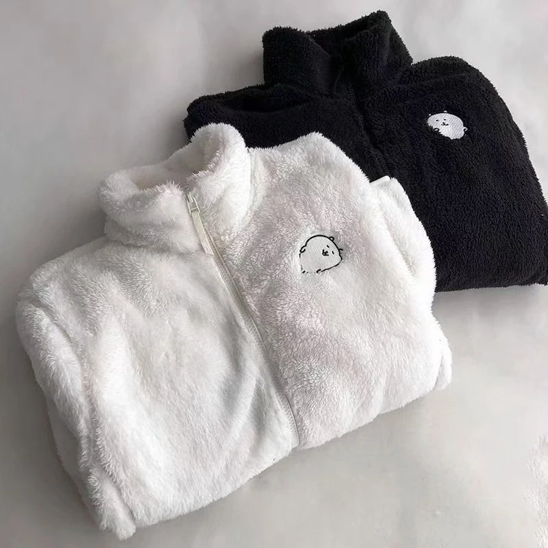 十三行高货爆款~保暖羊羔毛绒绒立领拉链开衫卫衣外套女加厚上衣