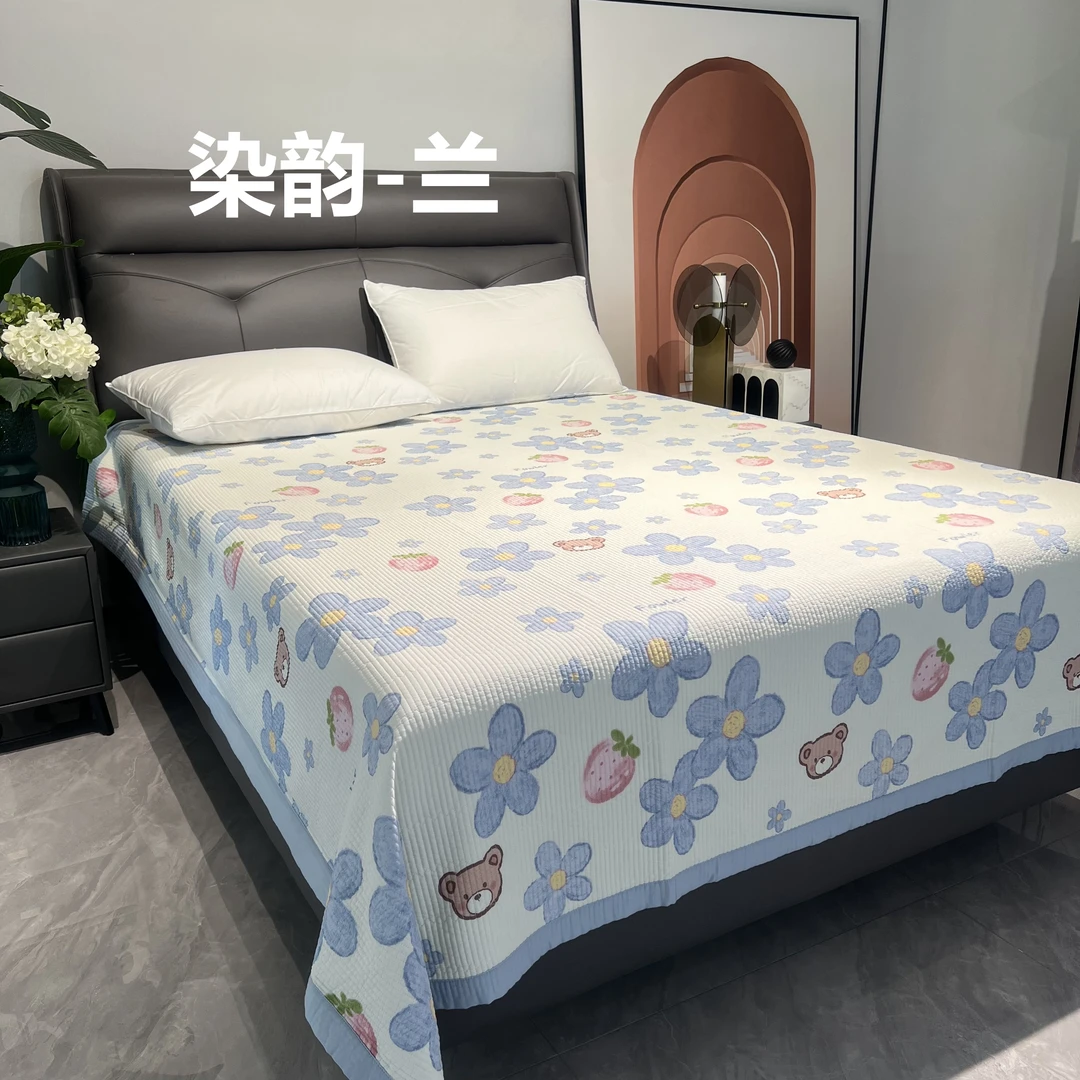 莫代尔印花软床盖夏凉被 空调薄款夏被机洗空调被凉感亲肤 莱斯猫