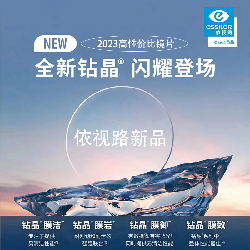 依视LU膜洁膜岩膜御膜致A4镜片防蓝光变色防紫外线高清
