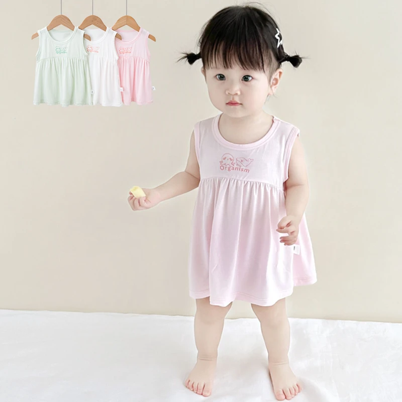 儿童夏季连衣裙女宝宝薄款背心裙韩版洋气公主裙婴儿外出衣服1-3