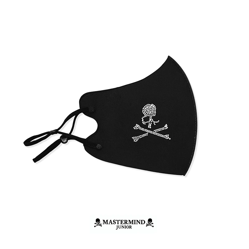 Mastermindjunior口罩暗黑潮酷时尚镶钻可拆洗组合装春夏防晒面罩