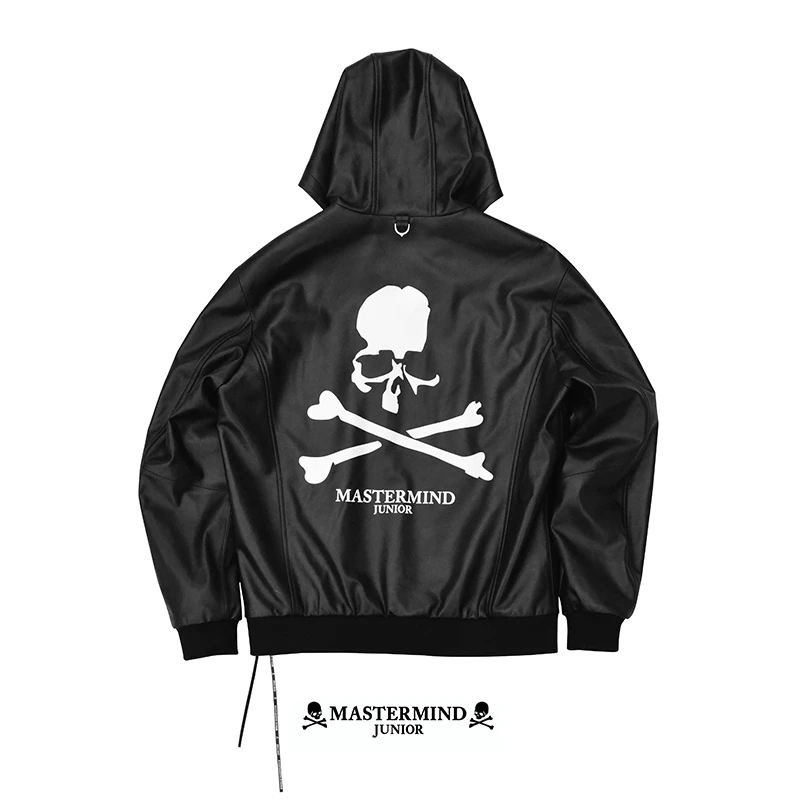 Mastermindjunior皮衣暗黑潮牌秋冬真皮绵羊皮夹克外套MJ22AWL586