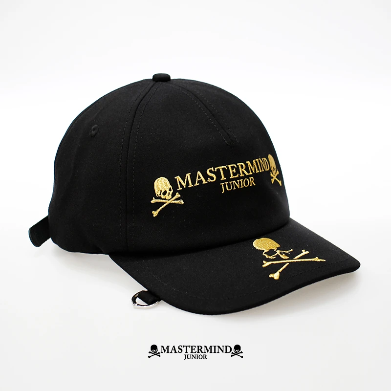 Mastermindjunior棒球帽暗黑潮牌骷髅刺绣秋冬情侣帽子MJ22AWA622