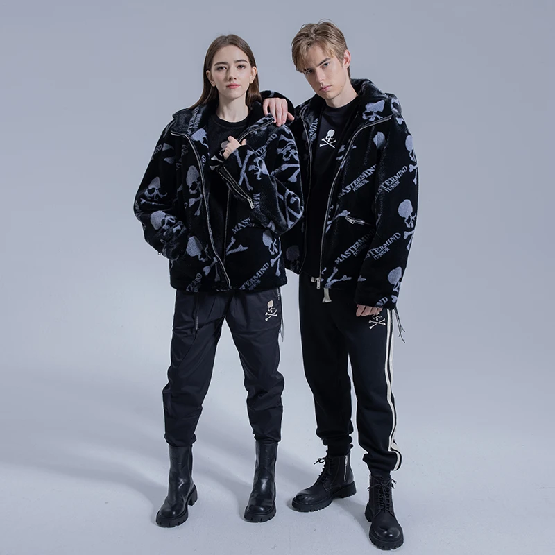 貂绒大衣暗黑潮酷情侣保暖防寒长外套MJ22AWX583