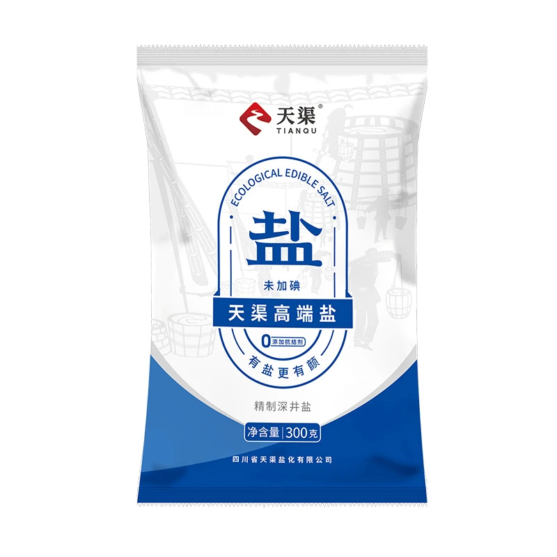 TIAN QU/天渠天渠天然深井盐300g*9袋未加碘食用盐无抗结剂