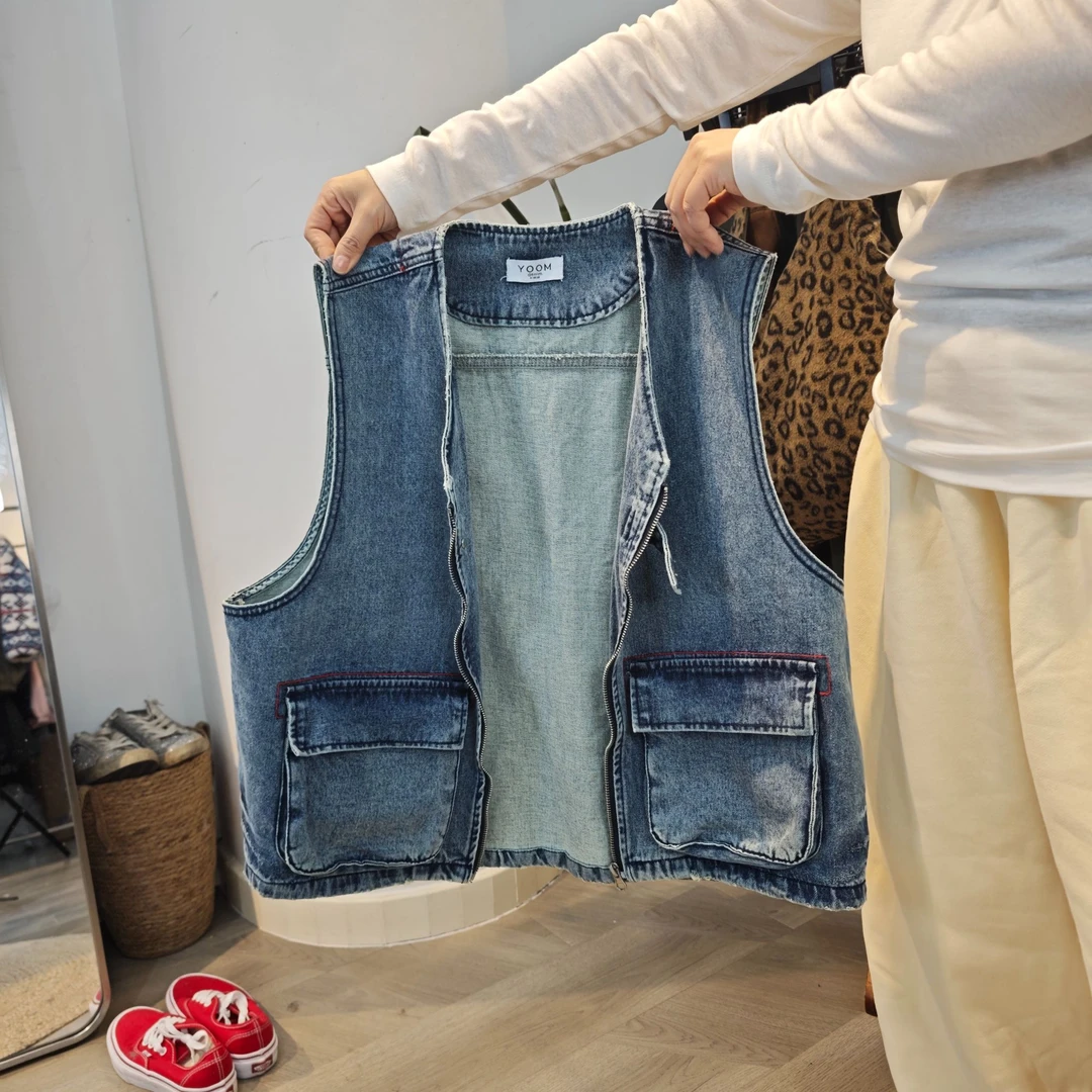 YOOM牛仔马甲【no退no换】