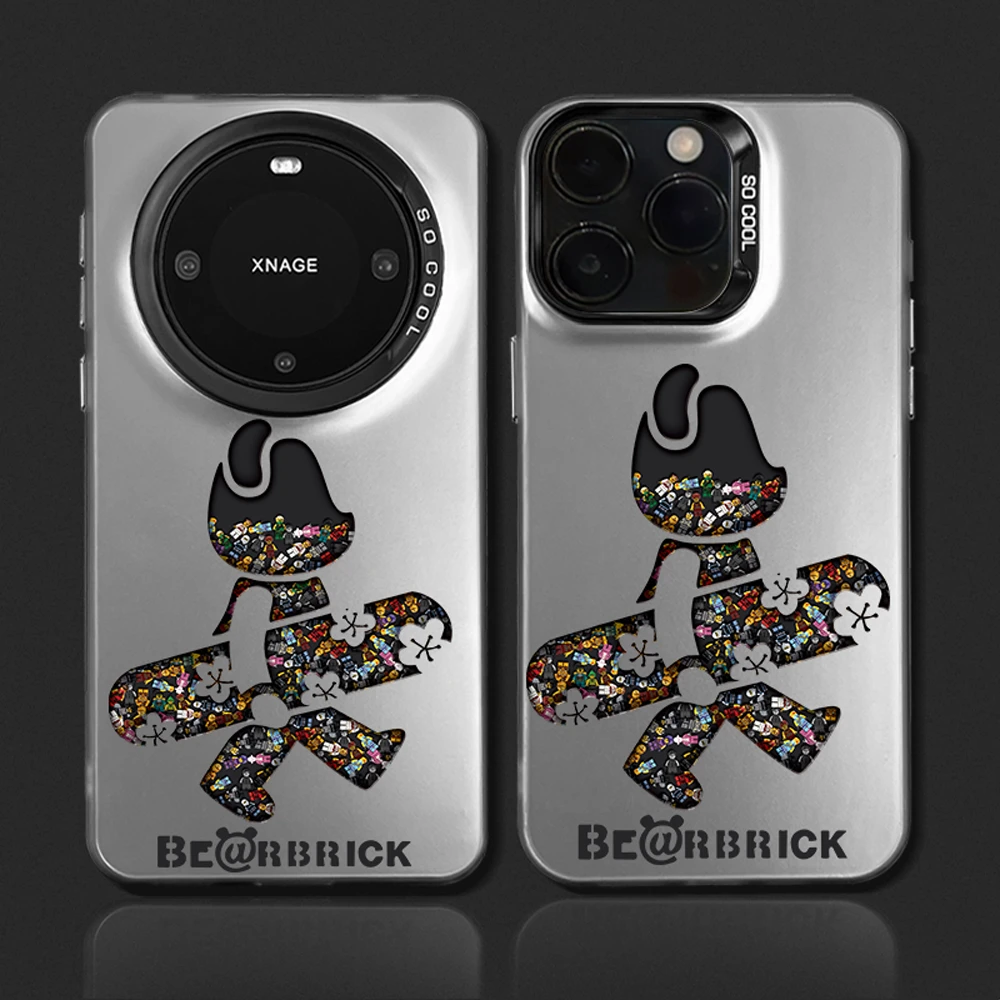 滑板小熊磨砂手机壳苹果/一加/华为/小米/OPPO/红米/荣耀/VIVO/