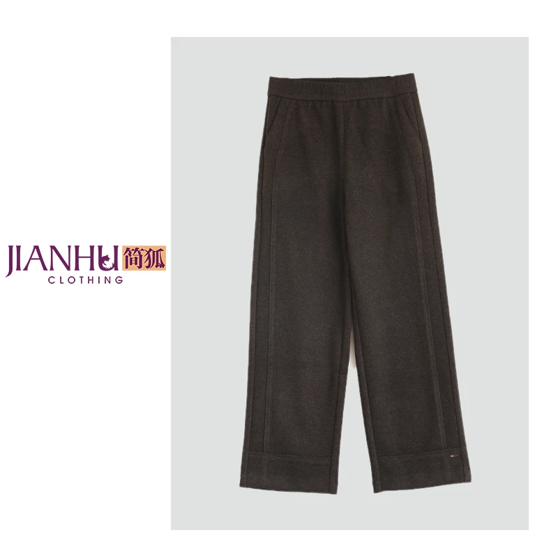 2025秋冬新款妈妈装直筒裤宽松长裤中老年女装气质显瘦百搭羊毛裤
