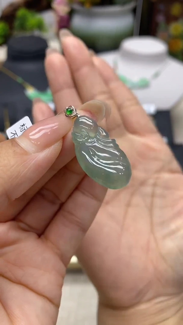 【闪购商品】翡翠颈饰18K金镶嵌净货8527