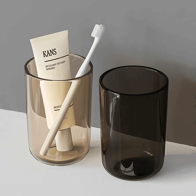 漱口杯情侣牙刷杯儿童洗漱杯子透明牙膏牙刷收纳盒家用轻奢牙具杯