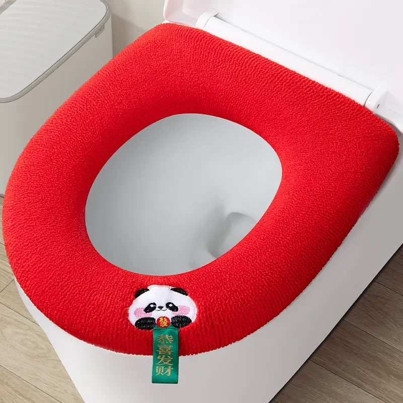 冬季加厚马桶坐垫四季通用马桶圈坐便套提手保暖坐便垫加绒马桶套