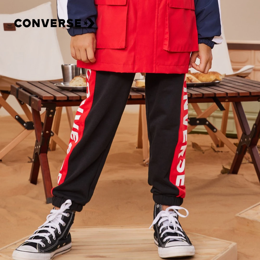 【奥莱专属】Converse/匡威童男女童秋季加绒保暖针织裤D345