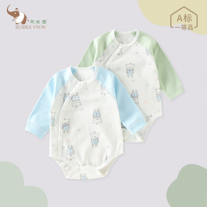 【泡泡雪】婴儿秋季包屁衣6-12个月春秋季新生儿长袖宝宝23227-6