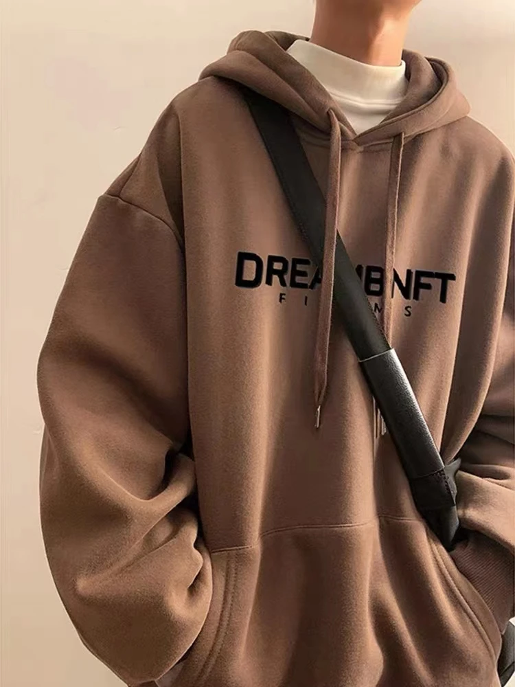 春秋季港风宽松ins潮男百搭卫衣个性字母情侣套头连帽卫衣