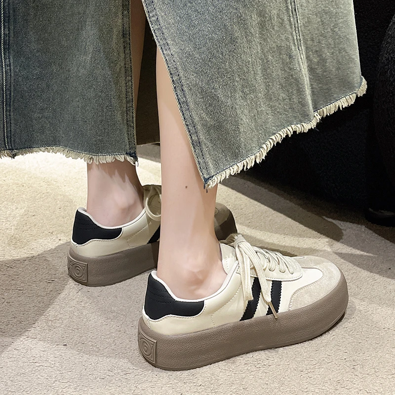 女鞋爆款阿甘鞋女2024夏季新款板鞋休闲运动鞋厚底小白德训鞋女款