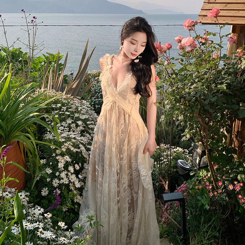 纯欲风小众设计吊带连衣裙性感露背气质仙女裙