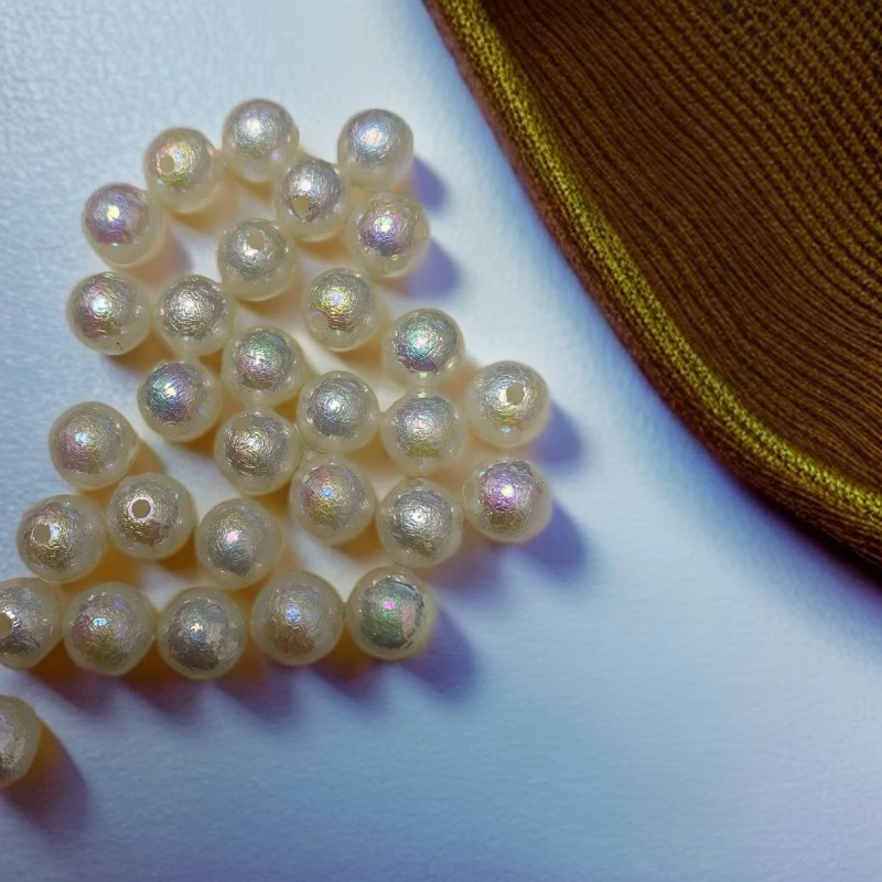 【海家】B006 UV镀皱纹五彩1.5直孔圆珠手链穿珠手工diy饰品配件