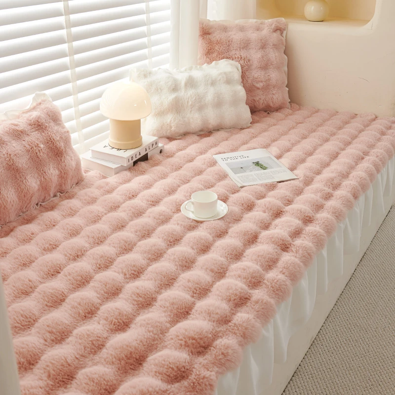 加厚网红兔毛绒飘窗垫机洗2023新款窗台飘窗垫主卧飘窗垫窗台垫
