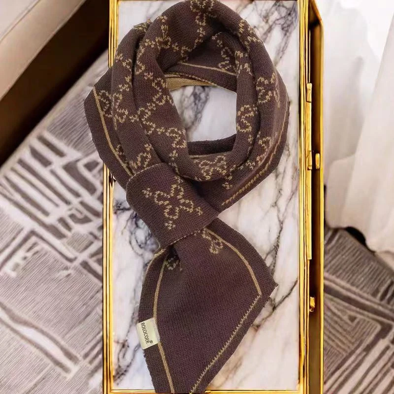 针织小围巾女秋冬季百搭时尚加厚保暖装饰韩版女护颈脖针织围脖