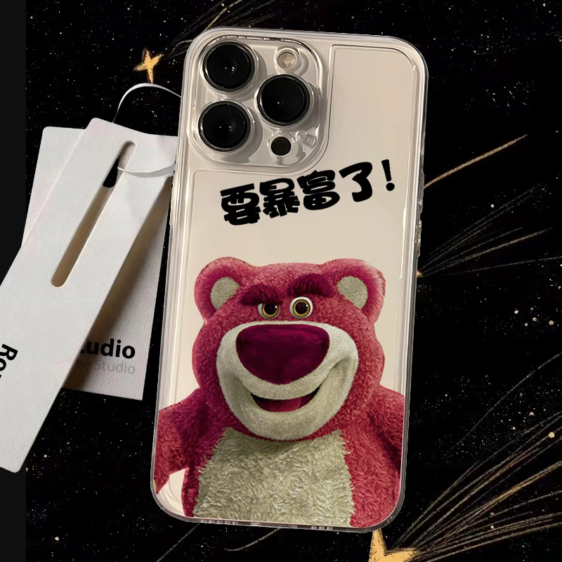 新年草莓熊苹果iPhone15/14promax手机壳13/12软11/xs/7/8plus6红
