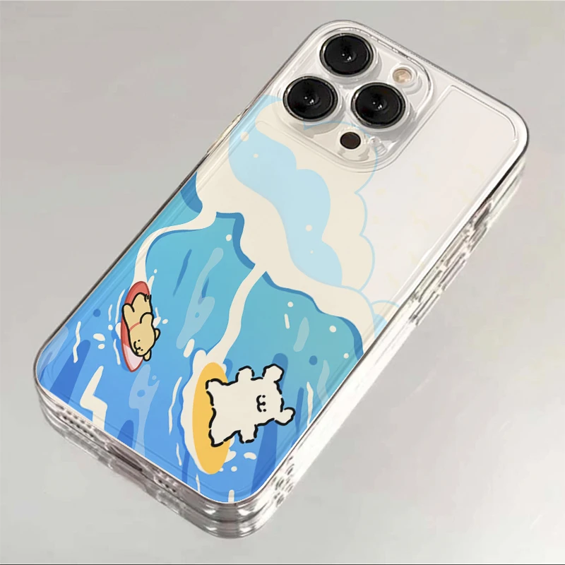 冲浪狗狗iphone15promax苹果14/13手机壳12/11xs软壳7/8p卡通6s新