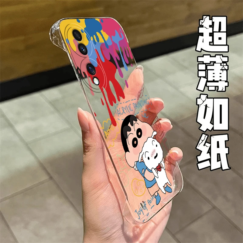 小新小白适用于荣耀70手机壳网红70 pro透明新款无边框PC壳简约风