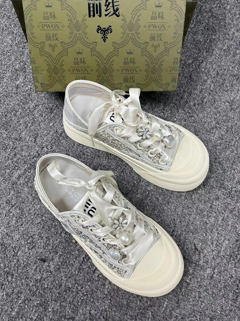 2758单鞋网面夏季镂空厚底系带品味前线520好礼